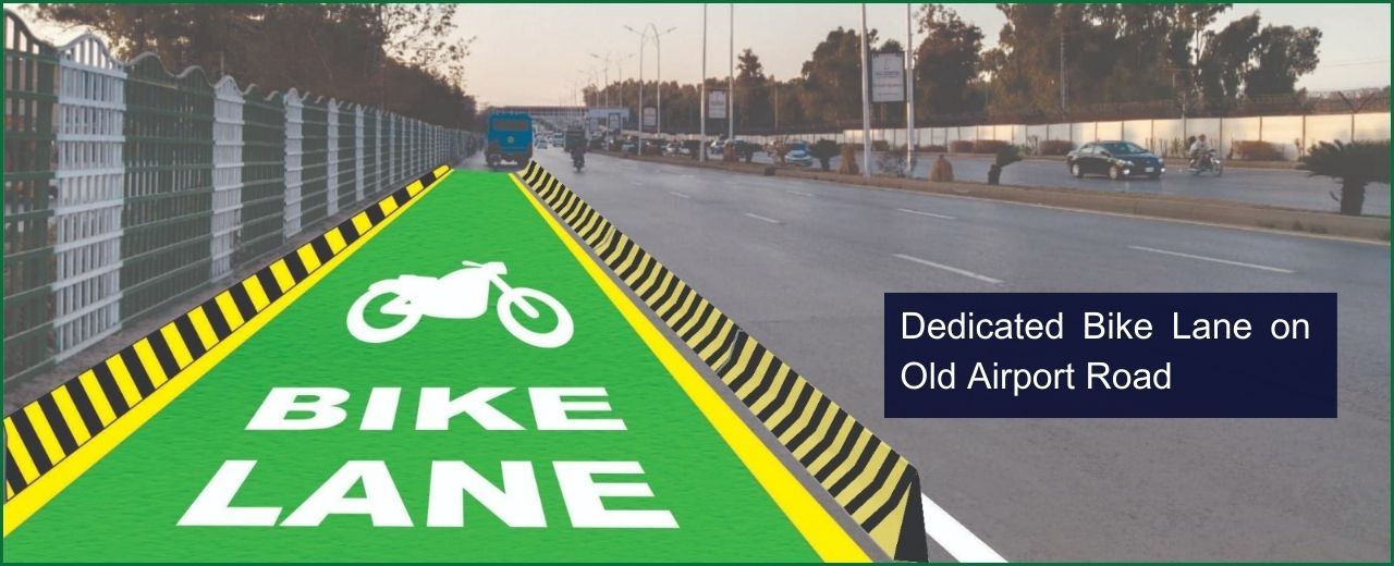 Dedicated Bike Lane on Old Airport Road